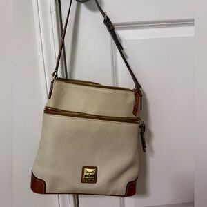 Dooney & Bourke Tan and Brown Crossbody Bag